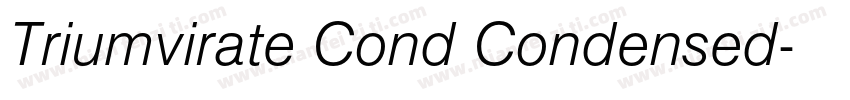 Triumvirate Cond Condensed字体转换